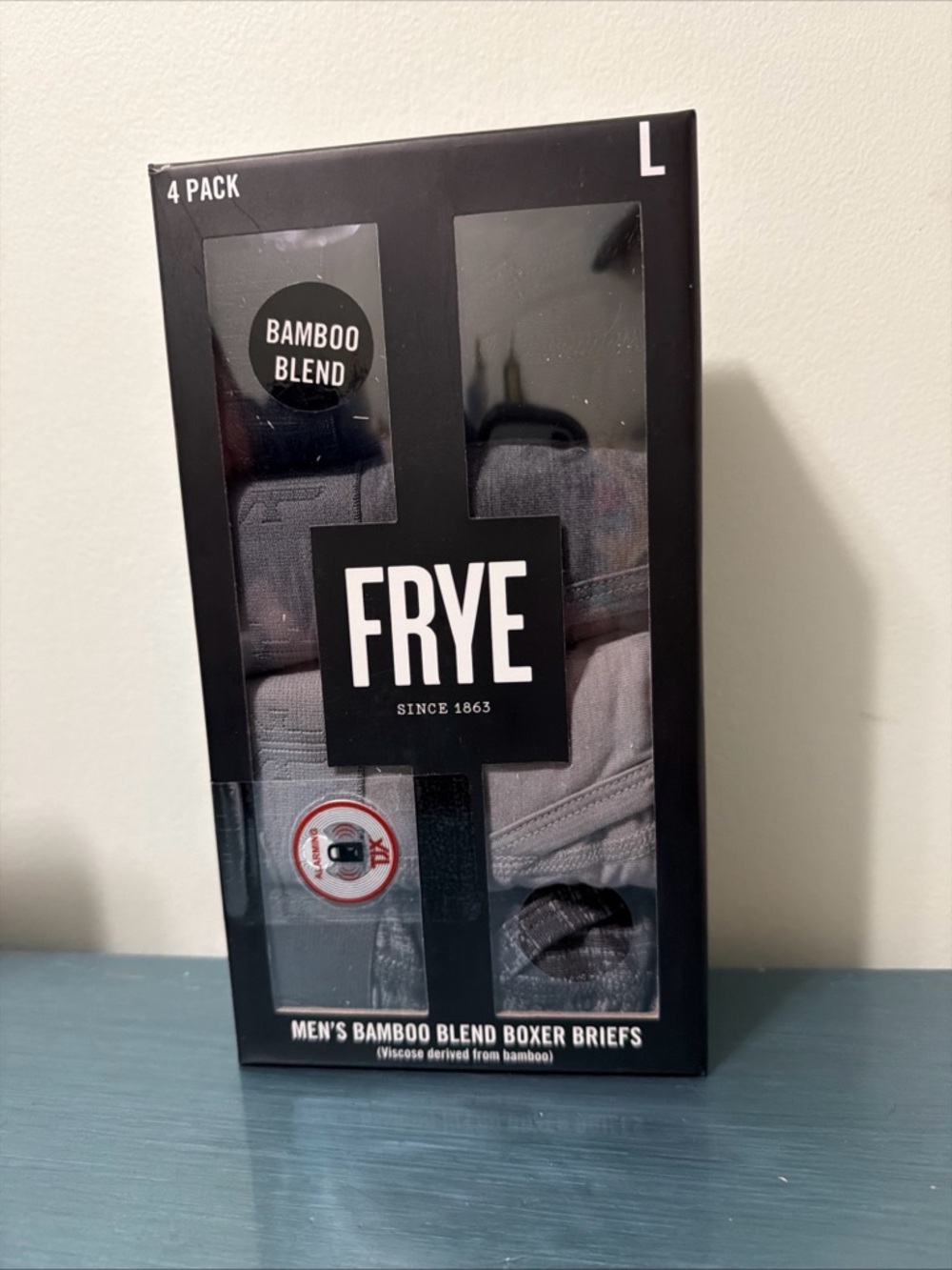 FRYE Men’s Bamboo Blend Boxer Briefs - Gray (4 Pack)